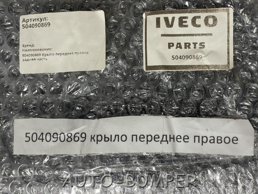 Iveco Stralis Крыло переднее правое задняя часть 504090869